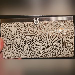 Patricia Nash Cauchy Natural White/Rose Gold Metallic RFID Wallet